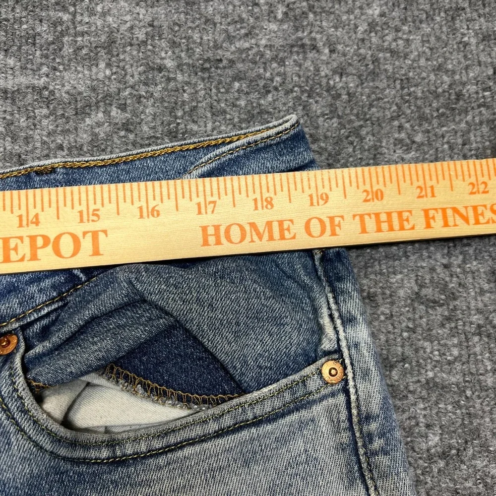 Levi's 505 Taper Fit Jeans Mens Blue Denim Stretch Classic Zip Fly 38X31 - Flaws